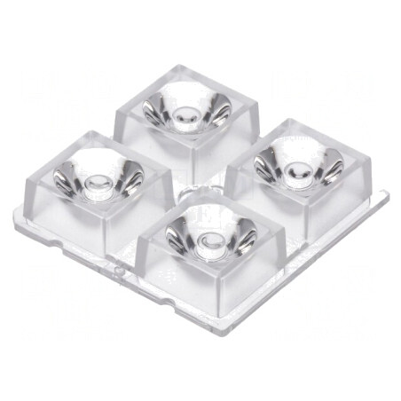 Lentilă LED Pătrată Transparentă 10mm 11-18° | Electronic-mag.ro | Componente Electronice