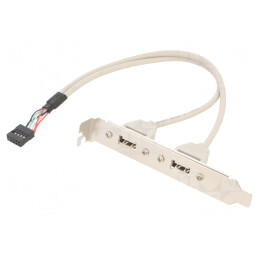 Adaptor USB A Soclu x2 Conector 10pin 0.25m | Electronic-mag.ro | Componente Electronice