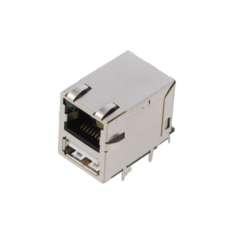 Soclu RJ45 USB A Ecranat cu LED 8p8c | Electronic-mag.ro | Componente Electronice Soclu RJ45 USB A Ecranat cu LED 8p8c | Electronic-mag.ro | Componente Electronice
