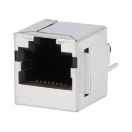 Soclu RJ45 ecranat 8p8c pentru PCB THT drept | Electronic-mag.ro | Componente Electronice