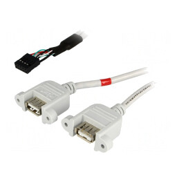 Adaptor USB 2.0 cu Dublu Soclu USB A 0,5m | Electronic-mag.ro | Componente Electronice