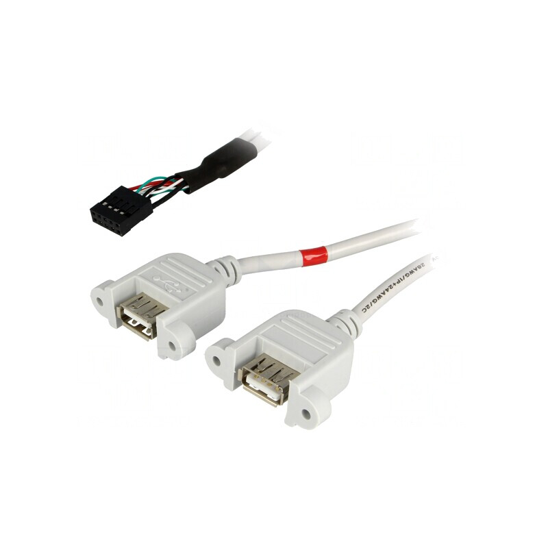 Adaptor USB 2.0 cu Dublu Soclu USB A 0,5m | Electronic-mag.ro | Componente Electronice