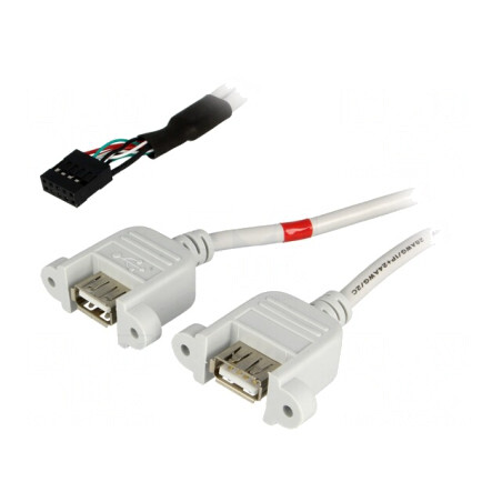 Adaptor USB 2.0 cu Dublu Soclu USB A 0,5m | Electronic-mag.ro | Componente Electronice