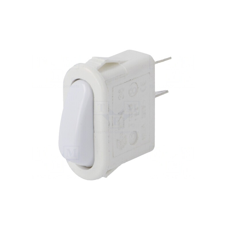 Întrerupător Rocker SPST Alb ON-OFF 16A 250V | Electronic-mag.ro | Componente Electronice