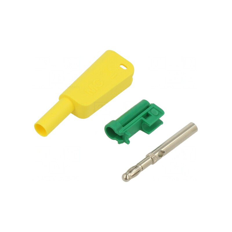 Conector banană 4mm galben-verde 1mm2 1kV 19A | Electronic-mag.ro | Componente Electronice Conector banană 4mm galben-verde 1mm2 1kV 19A | Electronic-mag.ro | Componente Electronice