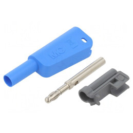 Conector Banană 4mm Albastru 1kV 19A Izolat | Electronic-mag.ro | Componente Electronice