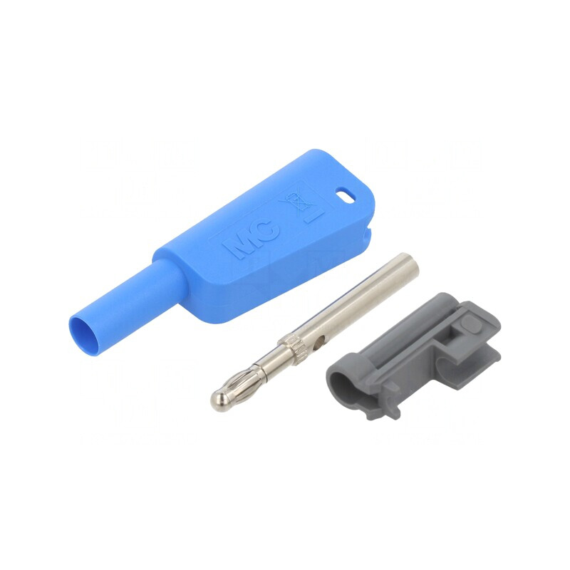 Conector Banană 4mm Albastru 1kV 19A Izolat | Electronic-mag.ro | Componente Electronice