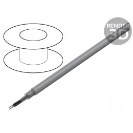 Cablu Ecranat 3x1mm2 PVC Cupru Cositorit | Electronic-mag.ro | Componente Electronice