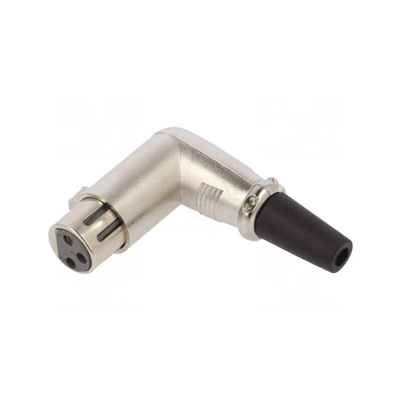 Mufă XLR 3 PIN Mamă 90° pe Cablu Lipire Argint | Electronic-mag.ro | Componente Electronice Mufă XLR 3 PIN Mamă 90° pe Cablu Lipire Argint | Electronic-mag.ro | Componente Electronice