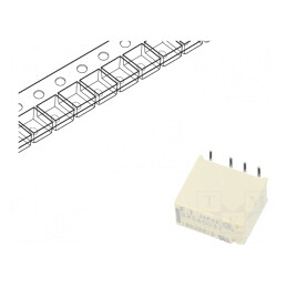 Releu Electromagnetic DPDT 3VDC 2A SMT | Electronic-mag.ro | Componente Electronice