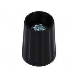 Buton Rotativ Poliamidă Negru 4mm 10x13,7mm