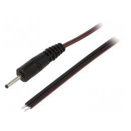 Cablu Alimentare DC Negru 0,5m 2x0,75mm2 | Electronic-mag.ro | Componente Electronice