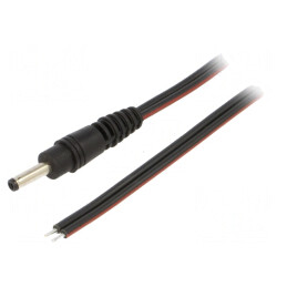 Cablu Alimentare DC 3,5/1,3 Negru 0,5m | Electronic-mag.ro | Componente Electronice