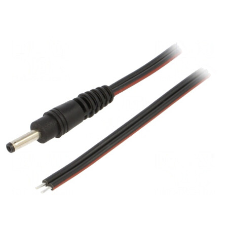 Cablu Alimentare DC 3,5/1,3 Negru 0,5m | Electronic-mag.ro | Componente Electronice