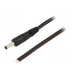 Cablu Alimentare DC 0,5m Negru | Electronic-mag.ro | Componente Electronice