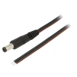 Cablu Alimentare DC 5,5/1,7 Negru 0,5m | Electronic-mag.ro | Componente Electronice