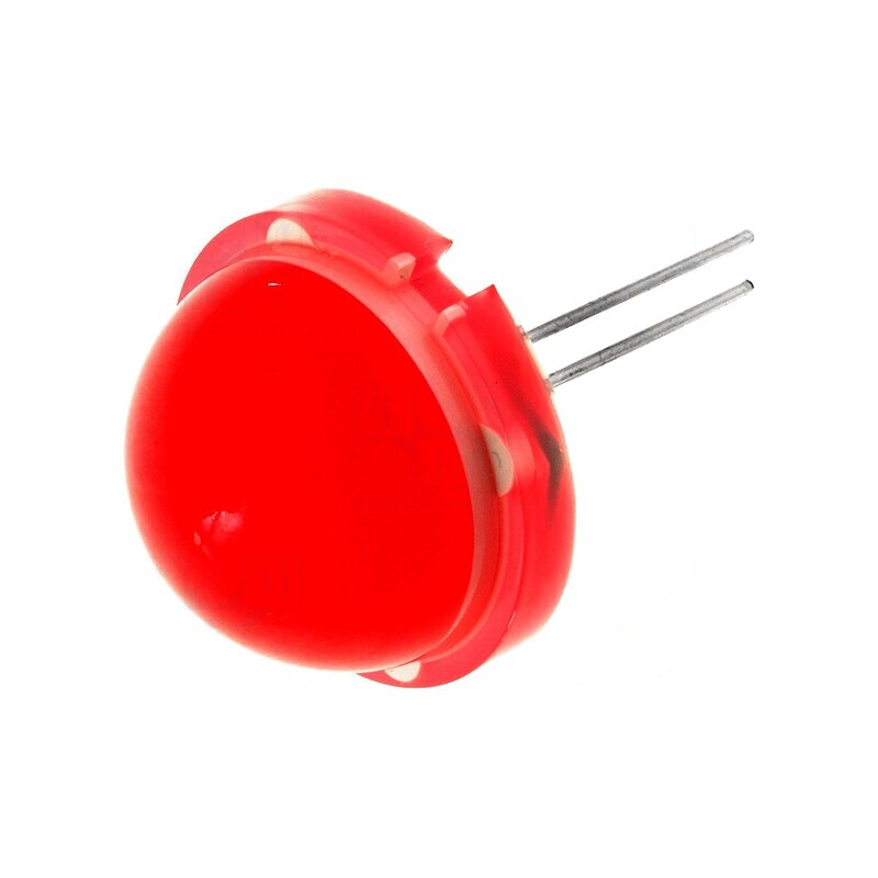 LED Roșie 20mm 4-13mcd Convexă 120° | Electronic-mag.ro | Componente Electronice