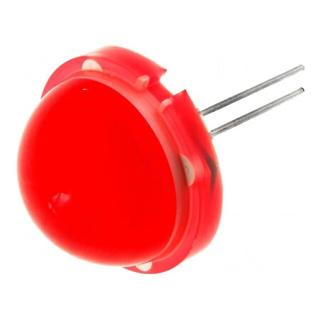 LED Roșie 20mm 4-13mcd Convexă 120° | Electronic-mag.ro | Componente Electronice