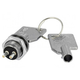 Întrerupător cu cheie SPST 90° 2 pini | Electronic-mag.ro | Componente Electronice