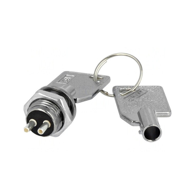 Întrerupător cu cheie SPST 90° 2 pini | Electronic-mag.ro | Componente Electronice