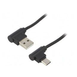 Cablu USB A la USB C în unghi 1m | Electronic-mag.ro | Componente Electronice