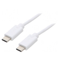 Cablu USB 2.0 USB-C 2m Alb | Electronic-mag.ro | Componente Electronice