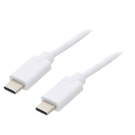 Cablu USB 2.0 USB-C 2m Alb | Electronic-mag.ro | Componente Electronice