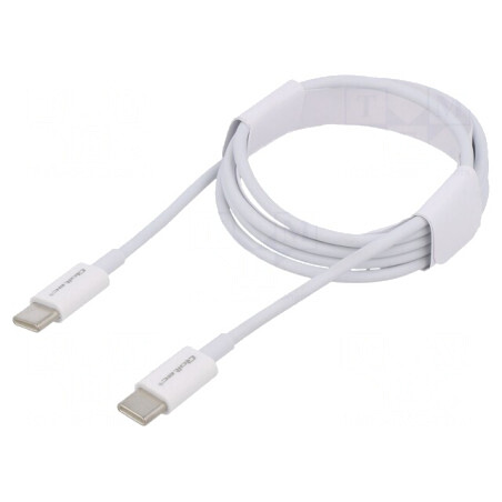 Cablu USB-C 2.0 Alb 1m 480Mbps 60W | Electronic-mag.ro | Componente Electronice