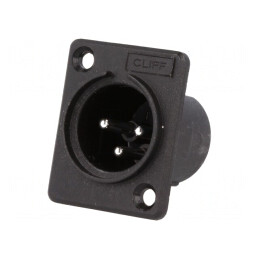 Soclu XLR 3 Pin pentru Panou | Electronic-mag.ro | Componente Electronice