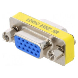 Adaptor D-Sub 15 pin HD Femeie-Femeie | Electronic-mag.ro | Componente Electronice