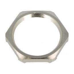 Piuliţă cu împământare PG16 alamă nichel 3mm 26mm | Electronic-mag.ro | Componente Electronice