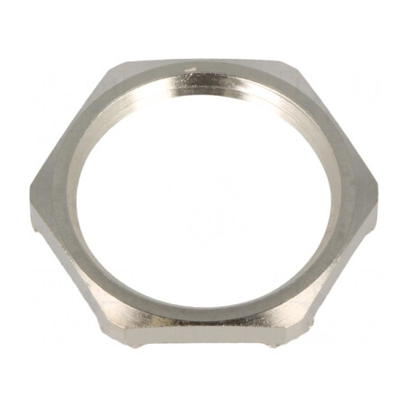 Piuliţă cu împământare PG16 alamă nichel 3mm 26mm | Electronic-mag.ro | Componente Electronice
