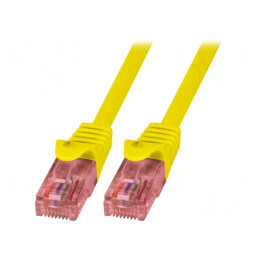 Patch Cord Ethernet U/UTP Cat6 1.5m Galben RJ45 | Electronic-mag.ro | Componente Electronice