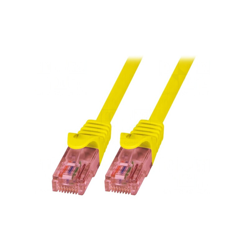 Patch Cord Ethernet U/UTP Cat6 1.5m Galben RJ45 | Electronic-mag.ro | Componente Electronice