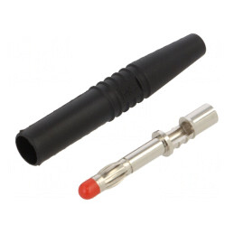 Mufă banană 4mm 32A neagră izolație 2,5mm2 | Electronic-mag.ro | Componente Electronice
