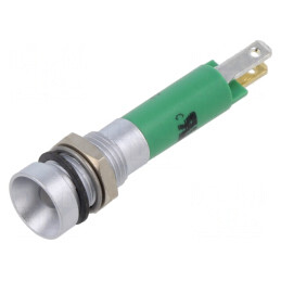 Lampă de control LED verde 24V Ø8mm | Electronic-mag.ro | Componente Electronice