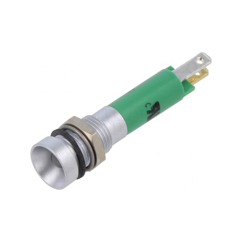 Lampă de control LED verde 24V Ø8mm | Electronic-mag.ro | Componente Electronice