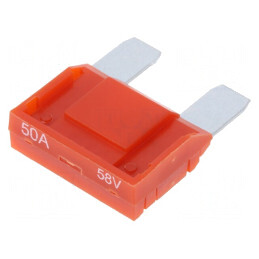 Siguranță Auto 50A 58VDC 29mm Staniu | Electronic-mag.ro | Componente Electronice