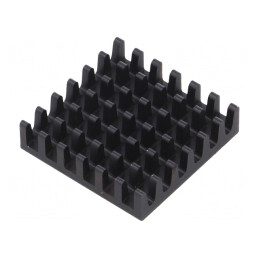 Radiator Extrudat cu Aripioare BGA Negru 25x25mm | Electronic-mag.ro | Componente Electronice