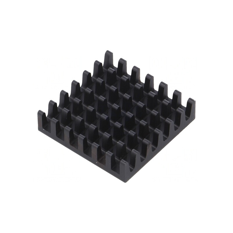 Radiator Extrudat cu Aripioare BGA Negru 25x25mm | Electronic-mag.ro | Componente Electronice