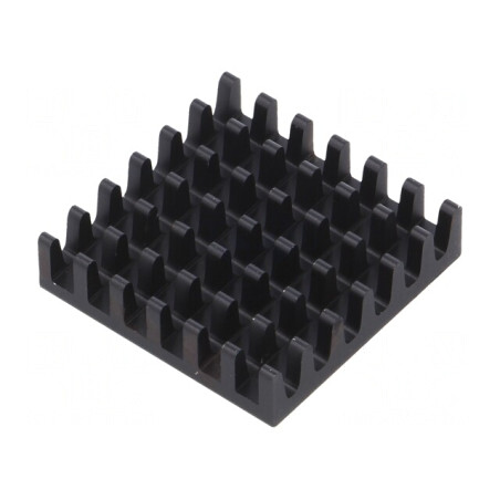 Radiator Extrudat cu Aripioare BGA Negru 25x25mm | Electronic-mag.ro | Componente Electronice