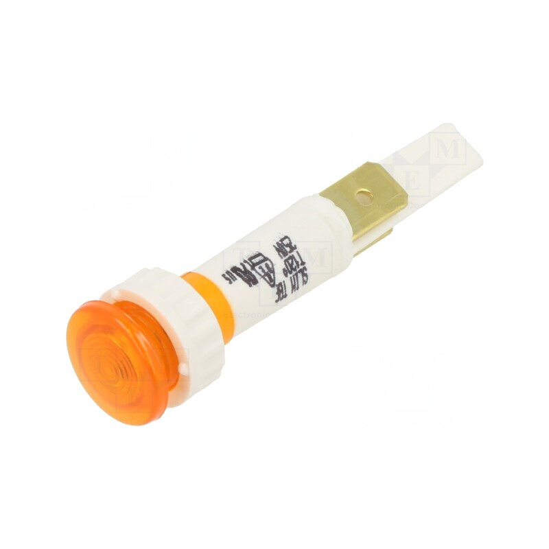 Lampa control galbenă neon Ø10mm 220V | Electronic-mag.ro | Componente Electronice