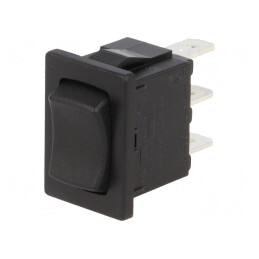 Rocker Switch SP3T 3-Position ON-OFF-ON 10A 250VAC/28VDC Black