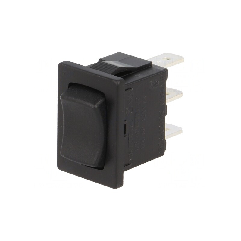 Rocker Switch SP3T 3-Position ON-OFF-ON 10A 250VAC/28VDC Black | Electronic-mag.ro | Componente Electronice