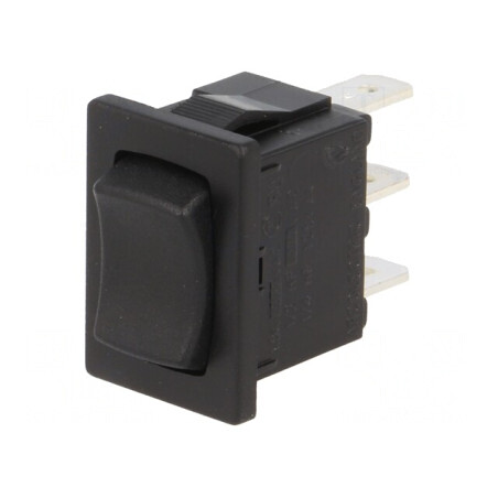 Rocker Switch SP3T 3-Position ON-OFF-ON 10A 250VAC/28VDC Black | Electronic-mag.ro | Componente Electronice