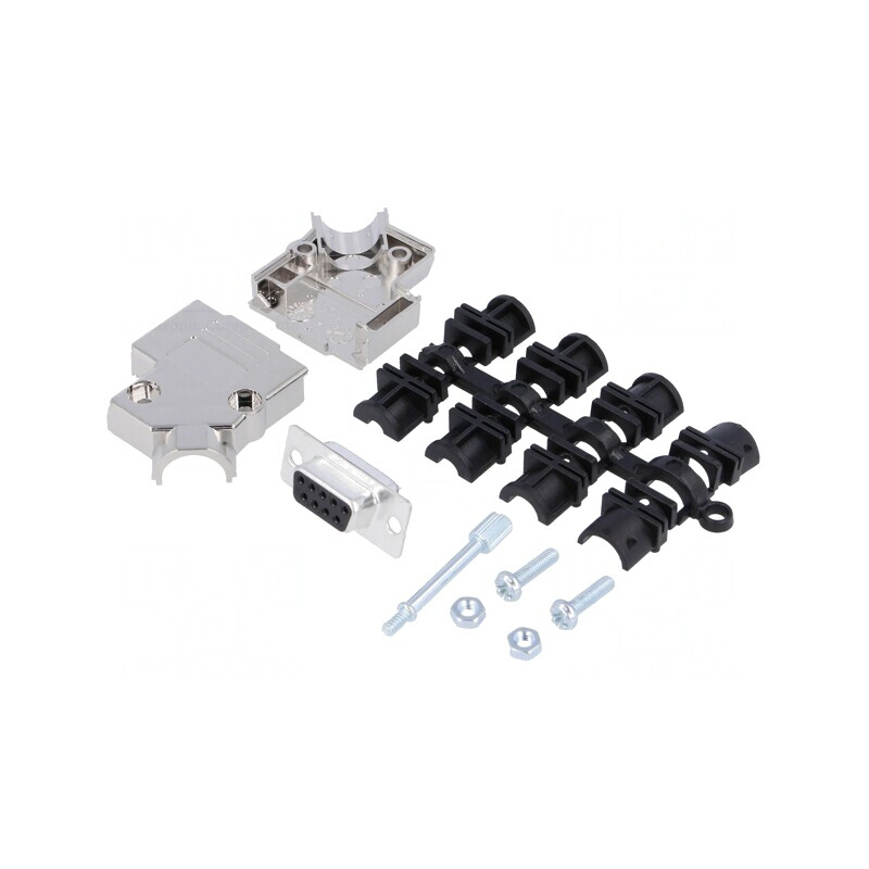 Conector D-Sub 9-Pin Mamă Unghiular pentru Lipire pe Cablu | Electronic-mag.ro | Componente Electronice