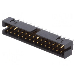 Soclu PCB-cablu/PCB tată Milli-Grid 2mm 30 PIN THT aurit | Electronic-mag.ro | Componente Electronice