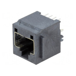 Soclu RJ45 8P8C Cat3 Ecranat Aurit THT | Electronic-mag.ro | Componente Electronice