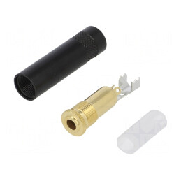 Mufă Jack 3,5mm Mamă Stereo Lipire pe Cablu | Electronic-mag.ro | Componente Electronice