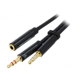 Cablu Jack 3,5mm 3pin la Jack 3,5mm 4pin 0,3m | Electronic-mag.ro | Componente Electronice